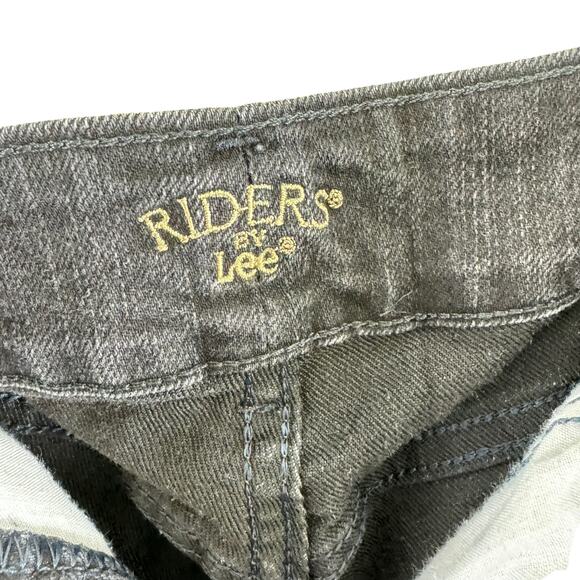 Riders By Lee Vintage Antiqued Black Denim Midrise Bootcut Jeans Size 14 - Picture 7 of 9